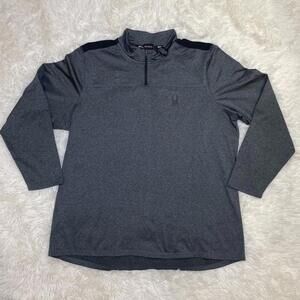 Spyder Sweater Mens XL Gray 1/4 Pullover Outdoors Sweatshirt Casual Running
